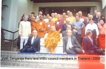 2000 December with sangharaja thero and council members of WBU in Thailand..jpg